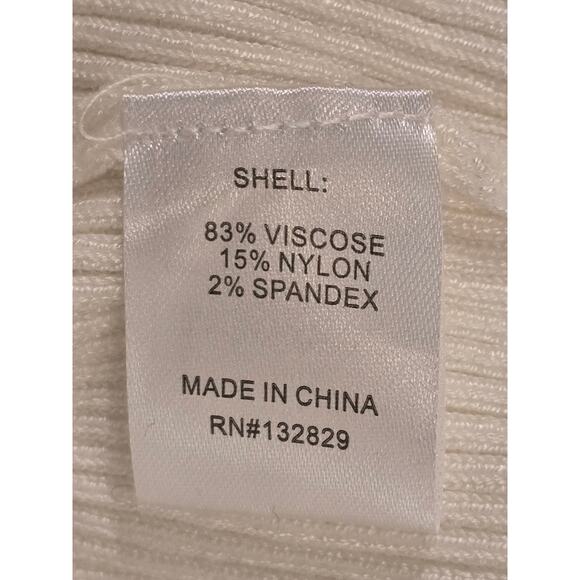 Superdown Ribbed Knit Long Sleeve Button Front Cardigan in White – NWT Size S - Picture 4 of 4